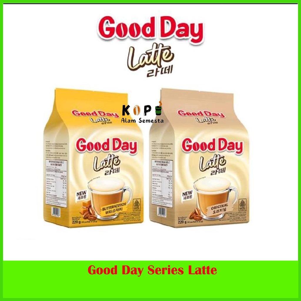 Jual Good Day Latte 10Sachets x 22gr ORIGINAL | Shopee Indonesia