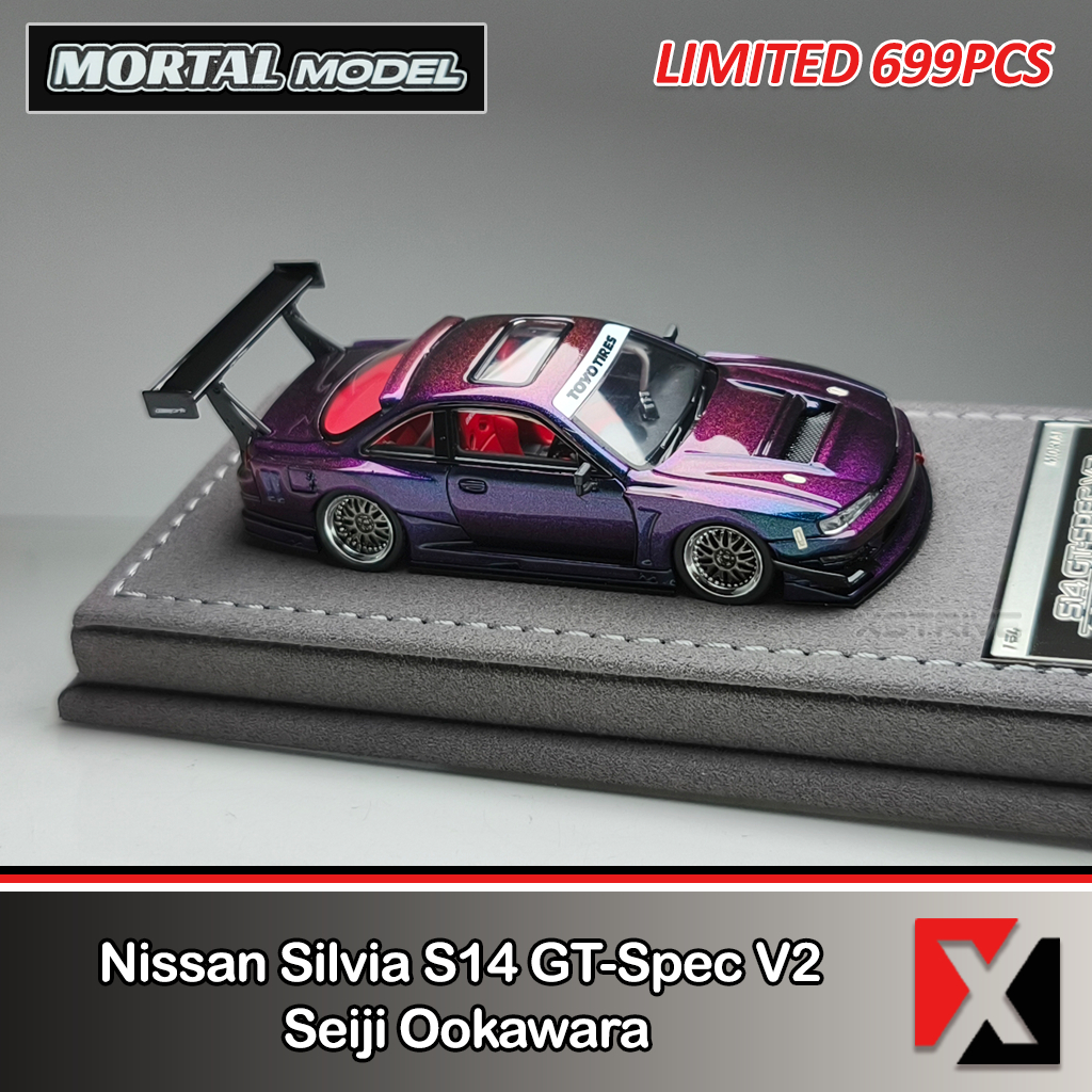 Jual MORTAL MODEL 1:64 Nissan Silvia S14 GT-Spec V2 Seiji Ookawara