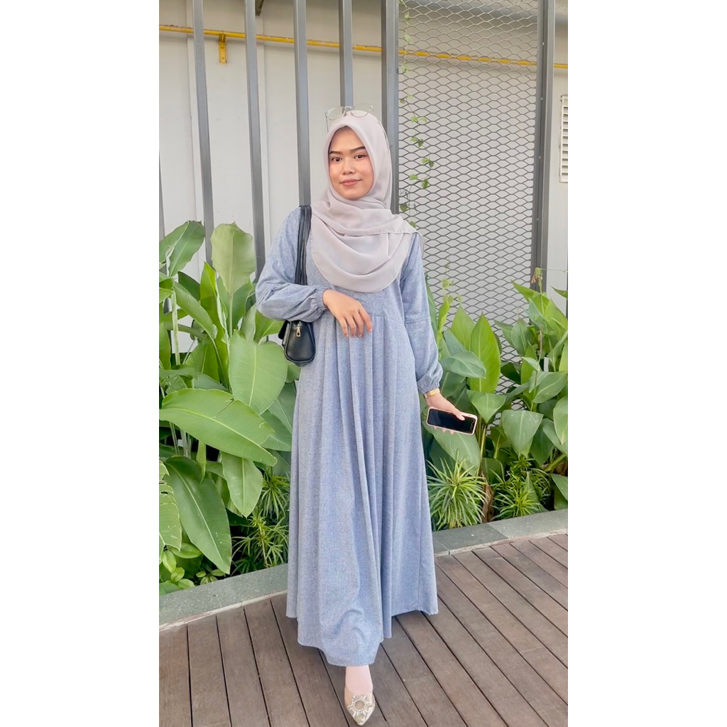 ZAHIRA DRESS GAMIS KATUN MADINA GAMIS POLOS TERBARU 2025