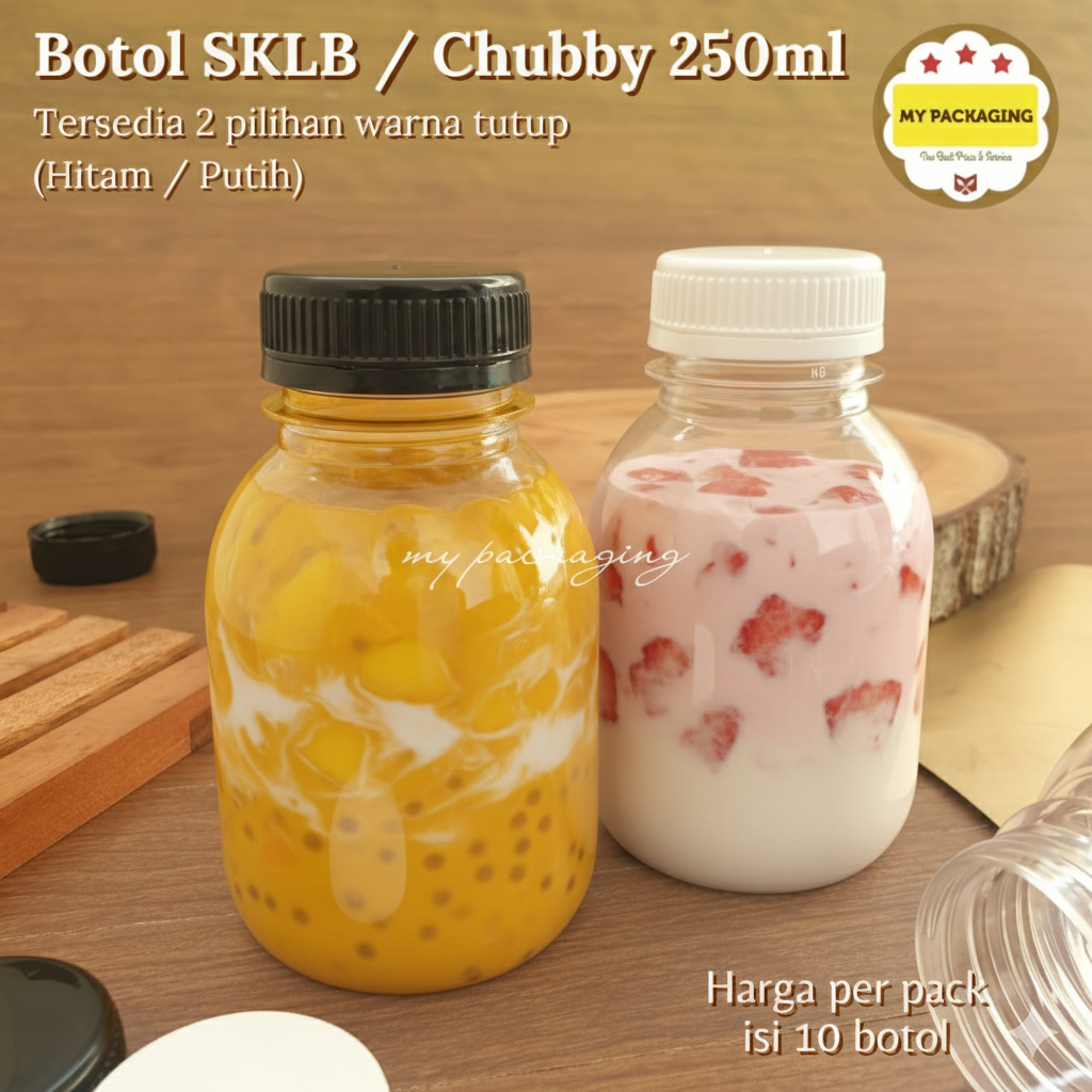 Jual 10 Botol plastik kale sklb 250ml Gendut Chubby Gemoy Gemuk Pendek ...