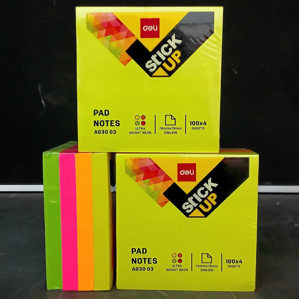 Jual Penanda Buku Sticky Notes DELI A03003 Warna ( Pak 4 Pad ...
