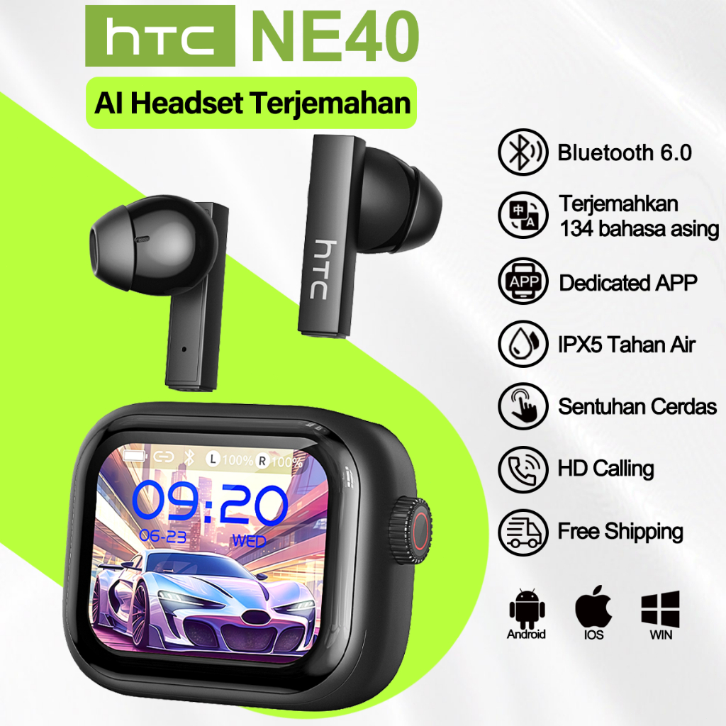 Jual HTC NE40 True Wireless Earphones Bluetooth In-ear TWS