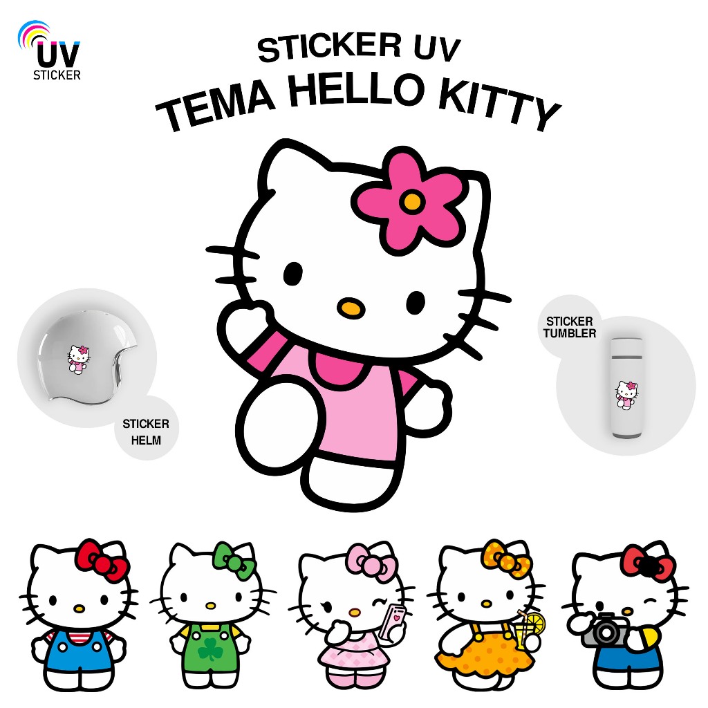 Jual STIKER UV - TEMA HELLO KITTY | STICKER UV, STICKER MOTOR, STICKER ...