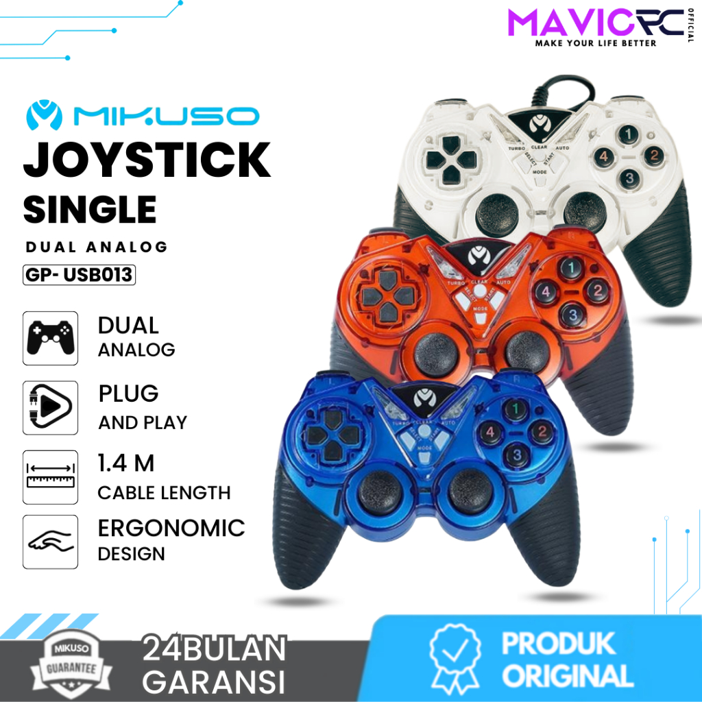 Jual MIKUSO GP-USB013 Colorful Turbo USB Gamepad Joystick Single | Game ...