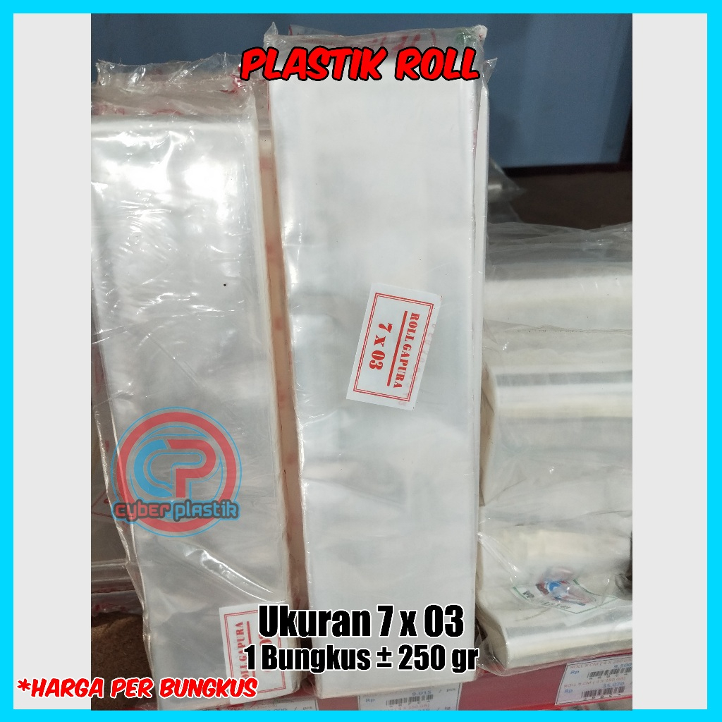 Jual Plastik PP roll bening 250 gr | plastik rol 5 , 6 , 7 , 8 ,9 , 10 ...