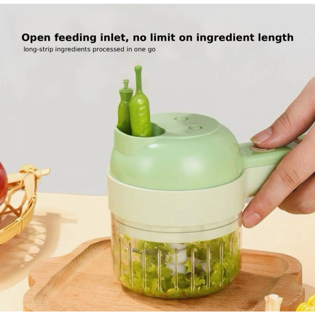 5in1 Food Chopper Pemotong Sayuran Blender Mini Portable Pengiris Bawang Mixer P - foto 4