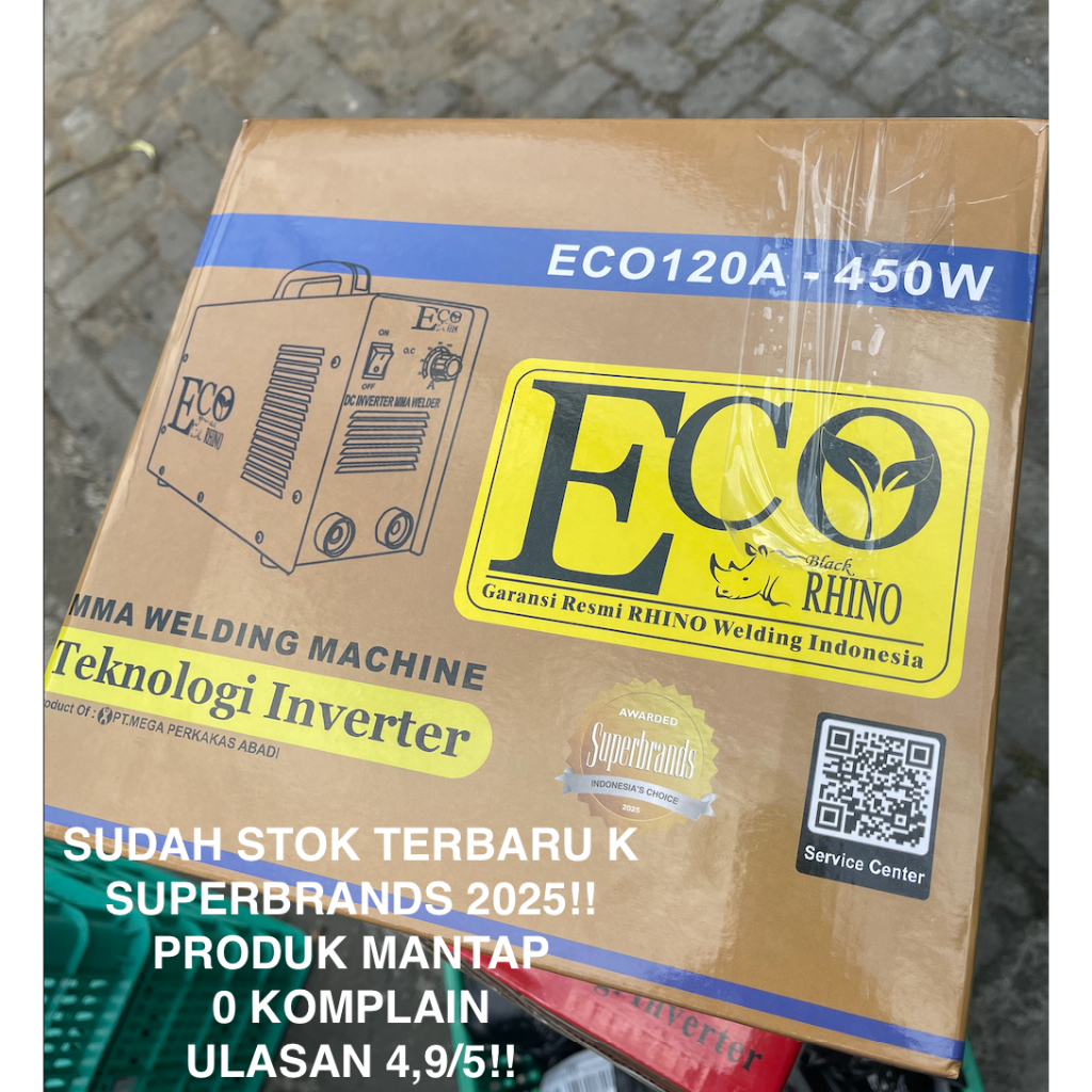 Jual RHINO Eco Mesin Las MMA 120A Eco BIRU 450W Mesin Trafo Travo Las ...