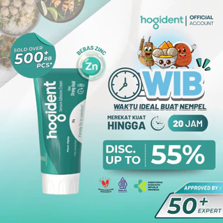 [SUPER PROMO] Hogident Lem Perekat Gigi Palsu Tahan hingga 20 jam - 20gram