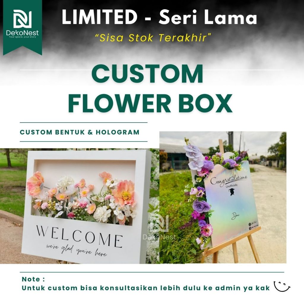 Jual Dekonest Custom Flower Box Pvc Board Bentuk Hologram Sesuai ...
