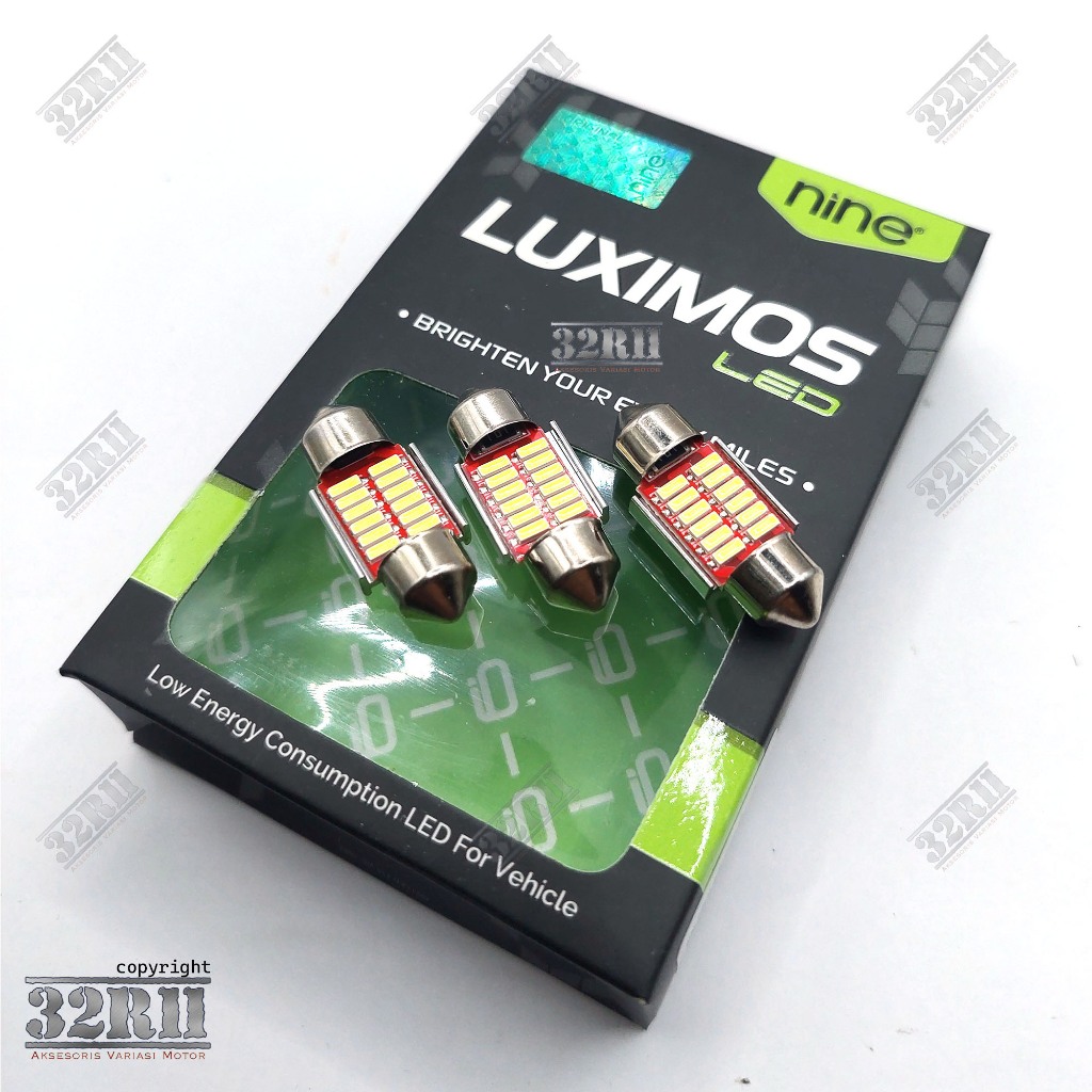 Jual LAMPU LED CABIN PLAFON MOBIL 31MM 12 MATA NINE LUMINOSLED EXTREME ...