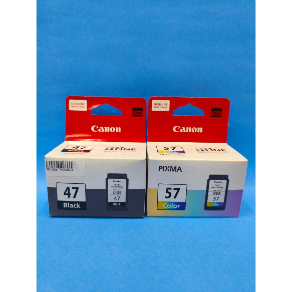 Jual Cartridge Canon Pixma 47 & 57 (PG-47 Black + CL-57 Color) Original ...