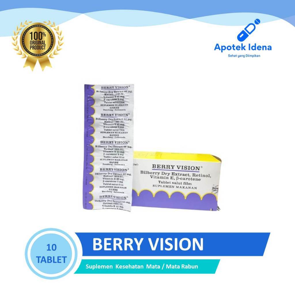 Jual BERRY VISION Vitamin Mata Suplemen Kesehatan Mata Rabun - Mata ...