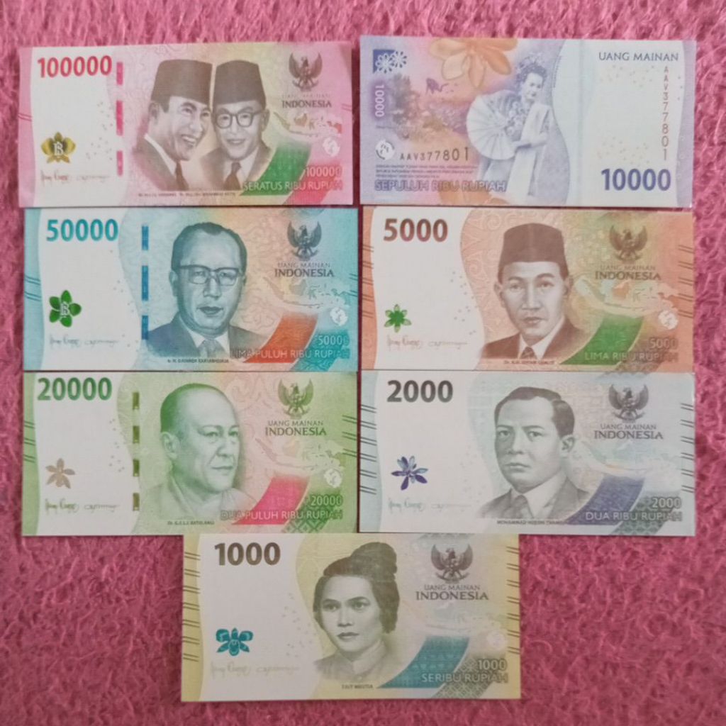 Jual Uang Mainan 35 Lembar Campur Semua Pecahan / Mix Untuk Edukasi ...