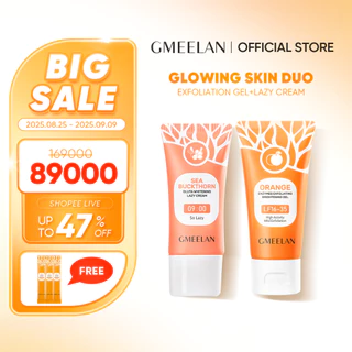 GMEELAN Orange Exfoliating Gel Blackhead Remova Peeling Face Mengangkat Sel Mati Mencerahkan Wajah Eksfoliasi + Gluta Whitening Lazy Cream Day Cream Night Cream Pemutih Wajah Whitening Brightening Dark Spot Pelembab Wajah Facial Moisturizer Skincare kit