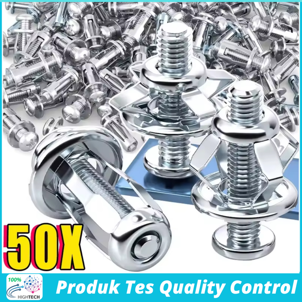 Jual Hightech NUTMET 50 Pcs Sekrup Jack Nut Baut / Rivet Plat Metal ...