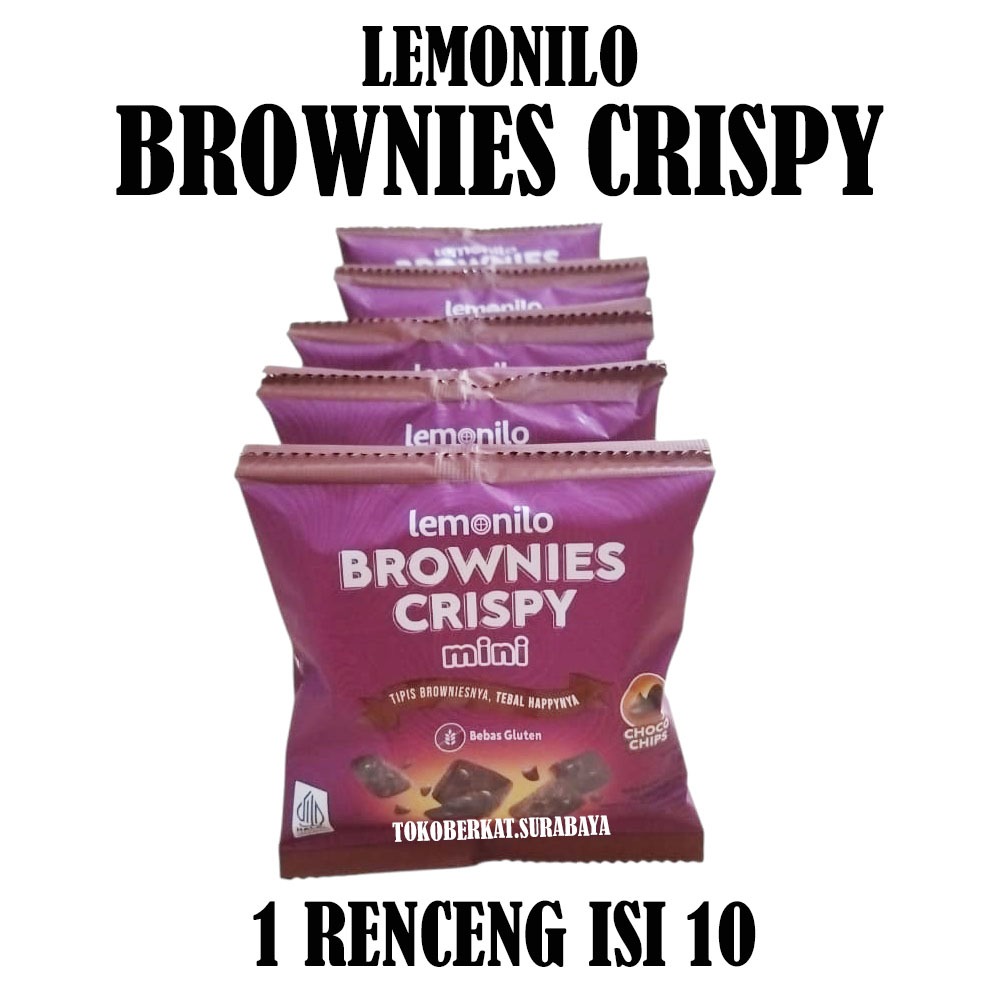 Jual LEMONILO BROWNIES CRISPY MINI RENCENG ISI 10 | Shopee Indonesia