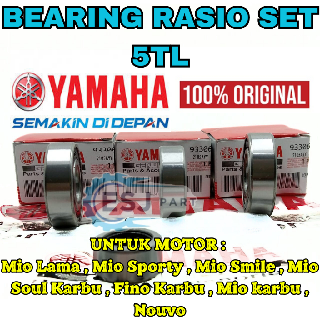Jual BEARING RASIO SET 5TL ASLI ORIGINAL YAMAHA MIO LAMA SPORTY SMILE ...