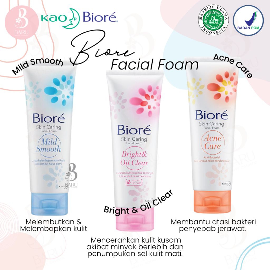 Jual Biore skin caring Facial Foam 40ML | Shopee Indonesia