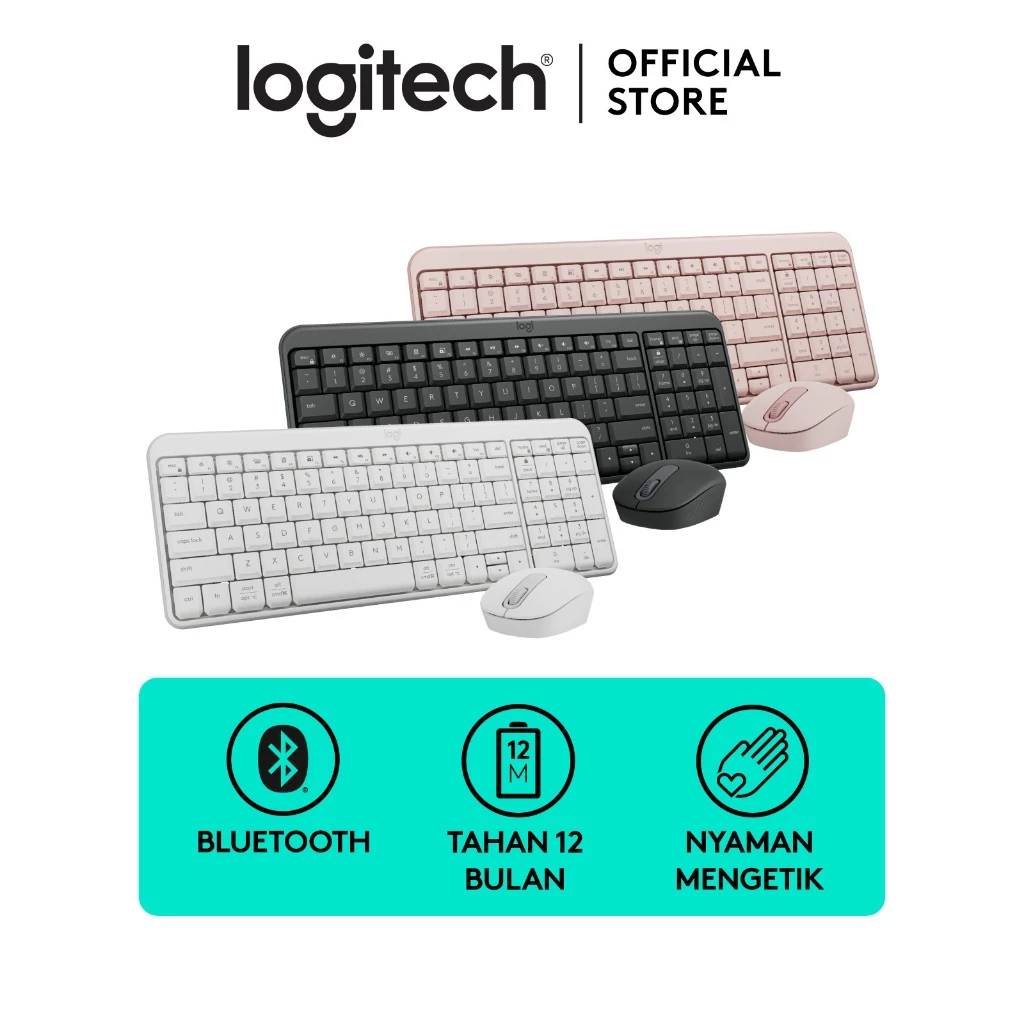 Jual Keyboard + Mouse Logitech Bluetooth MK-250 | Shopee Indonesia