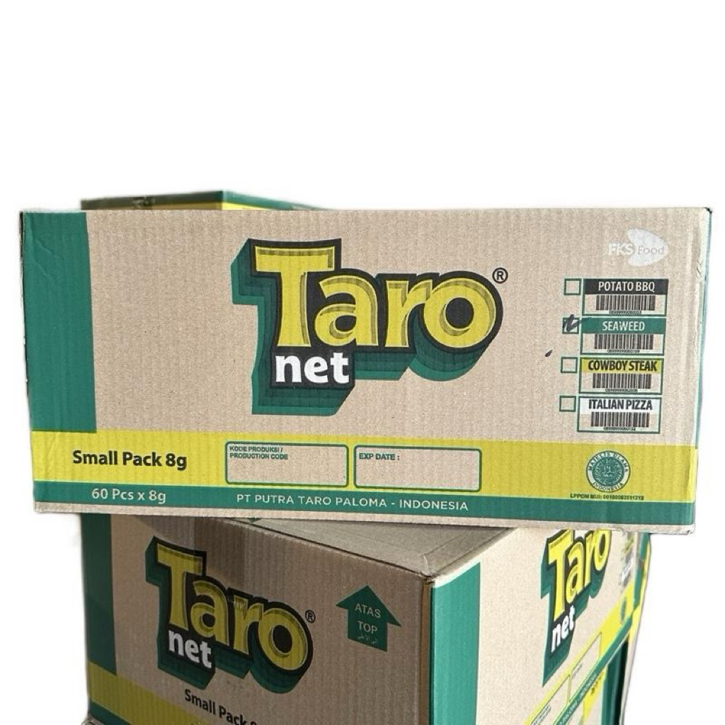 Jual TARO NET CIKI 1 DUS ISI 60 PCS @8GR RASA RUMPUT LAUT Gurih Renyah ...