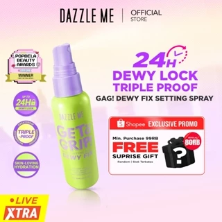 [BEST SELLING] DAZZLE ME Get a Grip! Makeup Setting Spray Dewy Fix - Setting Spray Makeup Tahan Lama Flawless & Melembabkan Kulit 24 Jam Transferproof