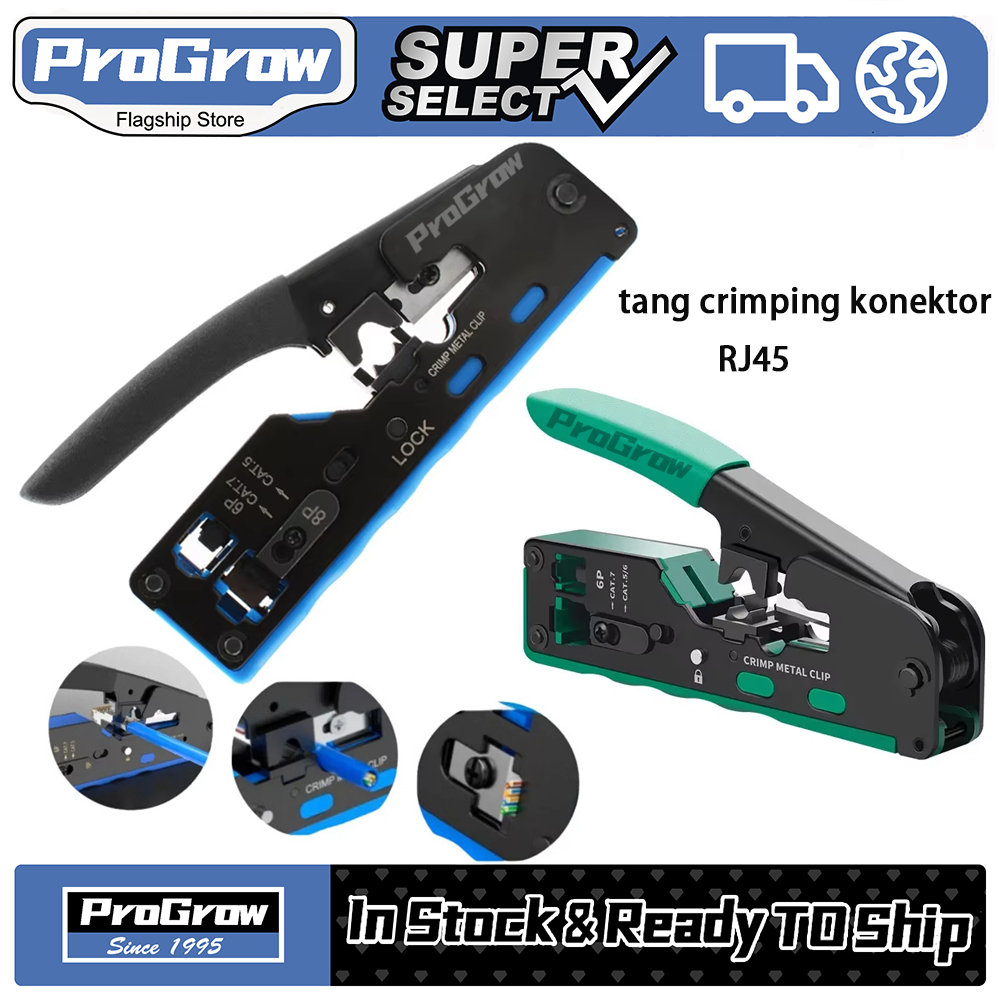 Jual RJ45 Tang Crimp Pass Through Crimper, Stripper, dan Cutter untuk ...