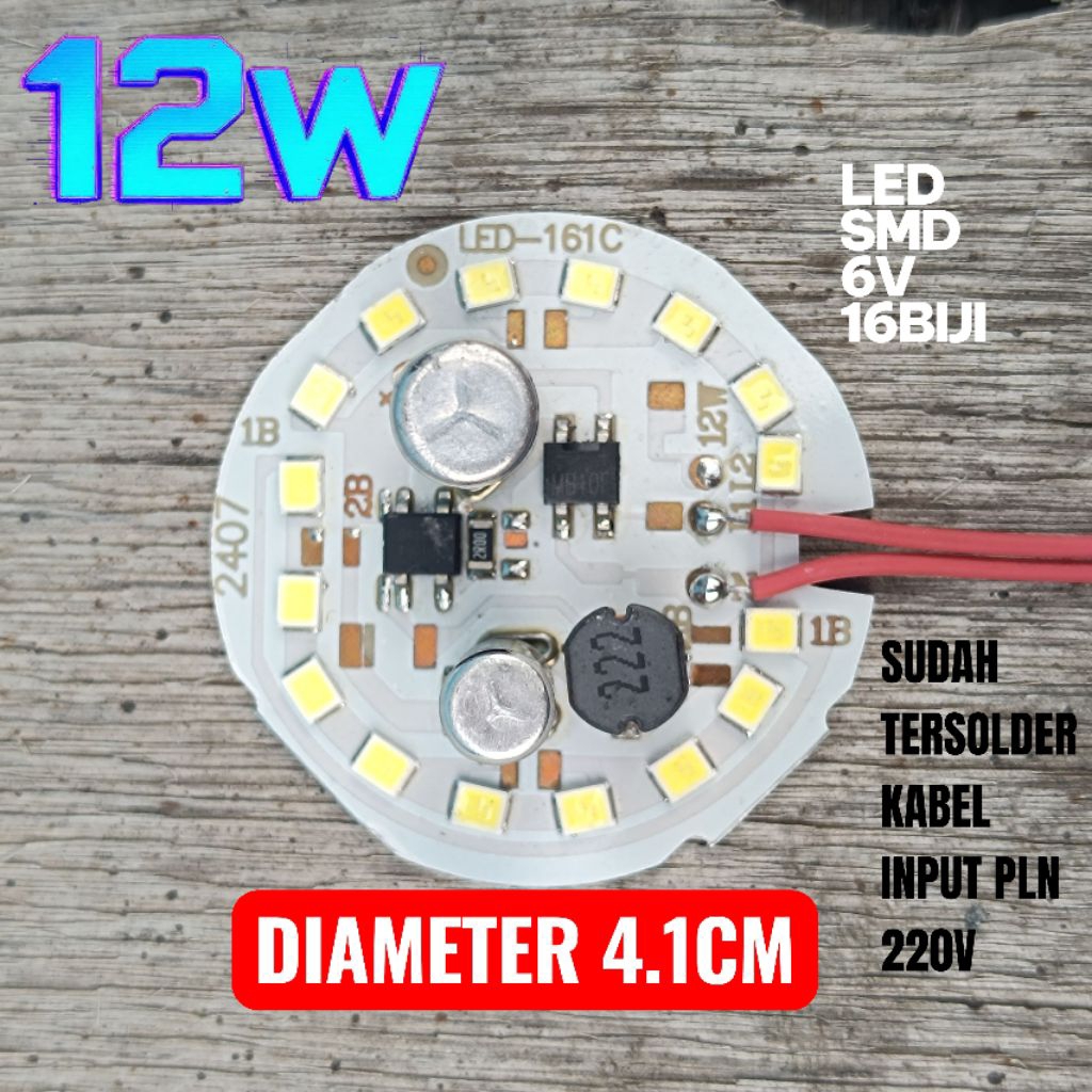 Jual 12W LED AC 16C D4.1CM | Shopee Indonesia