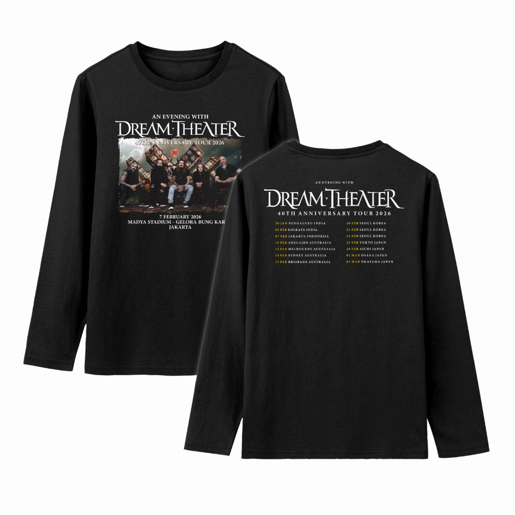 Jual Tshirt Dream Theater 40Th Anniversary Tour 2026 JAKARTA T