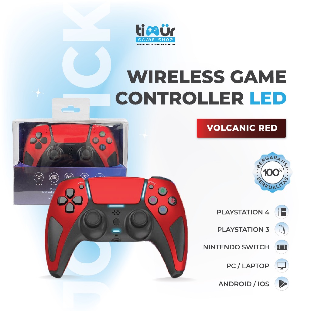 Jual Stick Stik Wireless Joystick Game Controller With LED Nintendo ...