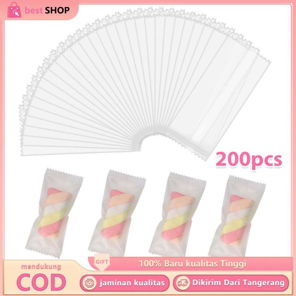 Jual 200pcs Nougat Plastic Packaging Bag Plastik Kemasan Untuk Permen ...