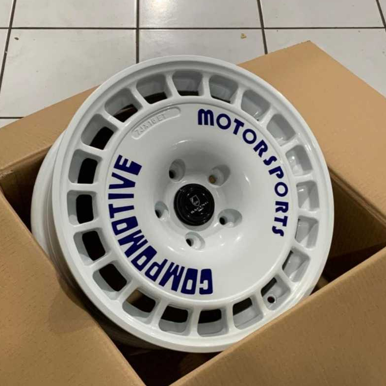 Jual VELG COMPOMOTIVE CMS RALLY R16 5X114.3 LEBAR 7 ET40 WHITE PENTAPEN ...