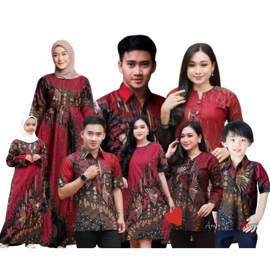 Jual Batik Couple Keluarga Batik Set Couple Modern Batik Couple Jumbo ...
