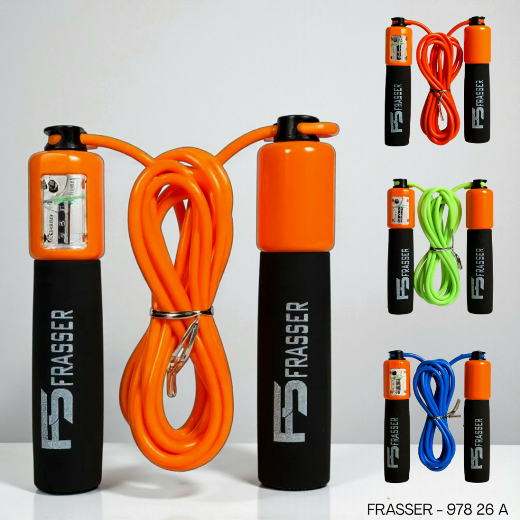Skipping Jump Rope Tali Lompat Otomatis | Alat Olahraga  Cardio Handle Empuk & Counter BN2SKP 03
