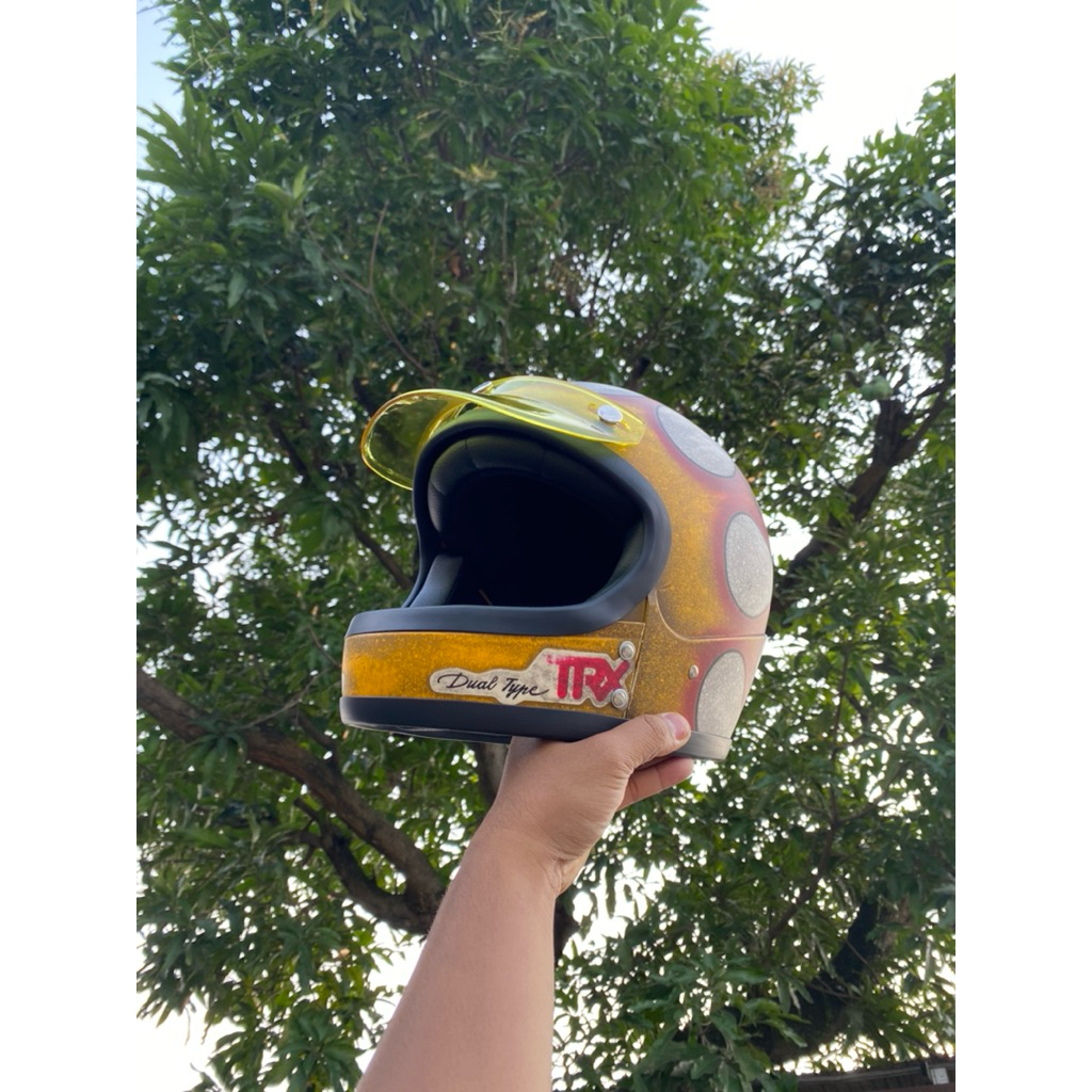 Jual Helm Honda TRX gradation flame rusty | Shopee Indonesia