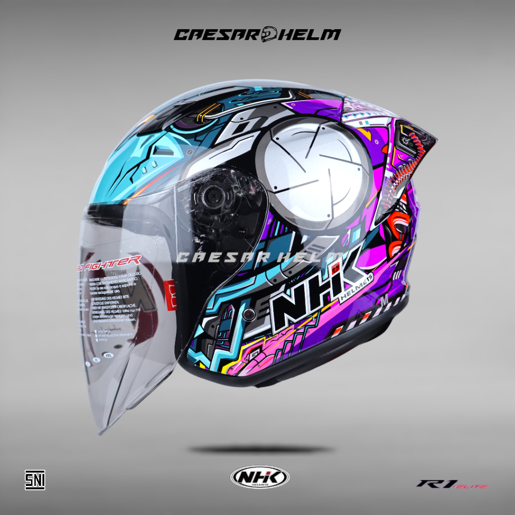 Jual NHK R1 Elite Rider Replika Pesona & Teknologi - Black - Helm Half ...