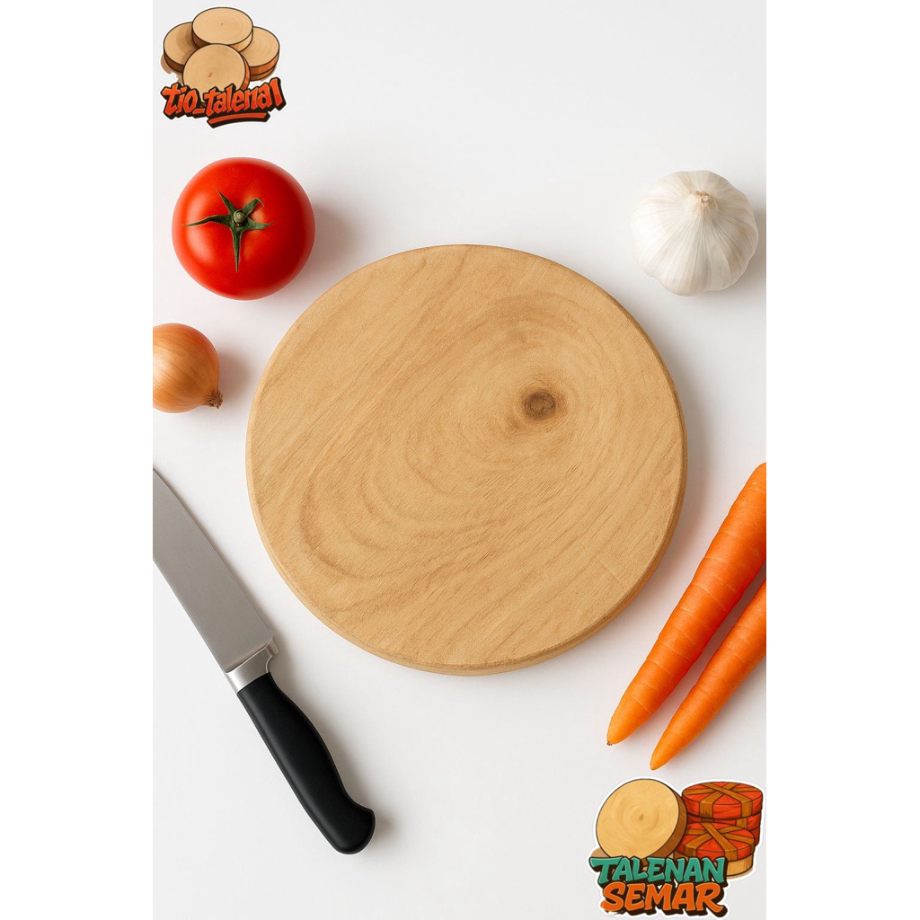 Jual Talenan kayu asem diameter 40 cm tebal 7 cm / talenan tebal ...
