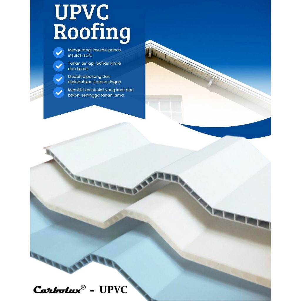 Atap UPVC Twinwall Double Layer Anti UV Carbolux