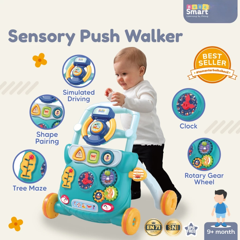 Jual Mainan Dorongan Bayi Belajar Jalan BEBE SMART Sensory Push