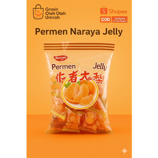 Jual Permen Naraya Jelly Rasa Jeruk – Manis Segar Halal Snack Cemilan ...