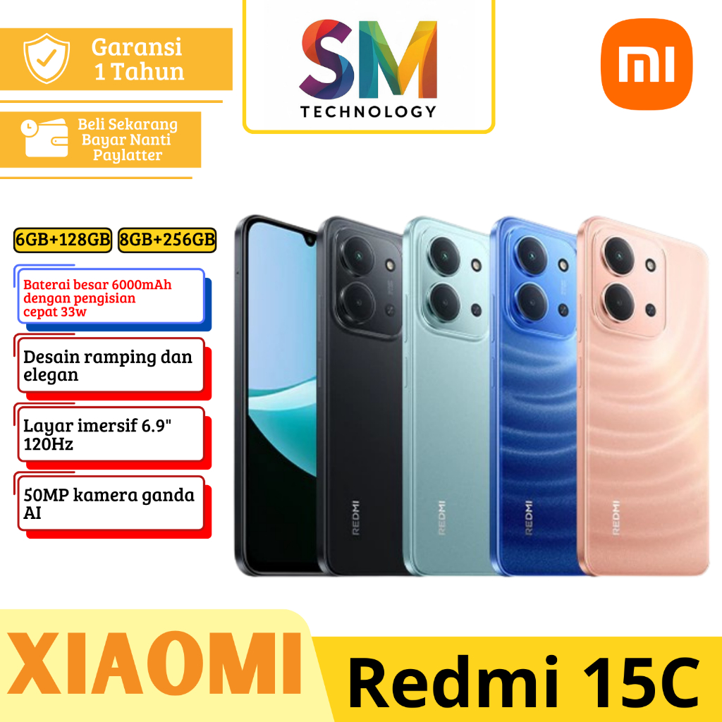 Jual Xiaomi Redmi 15C (6GB/128GB) (8GB/256GB) | Baterai besar 6000mAh ...