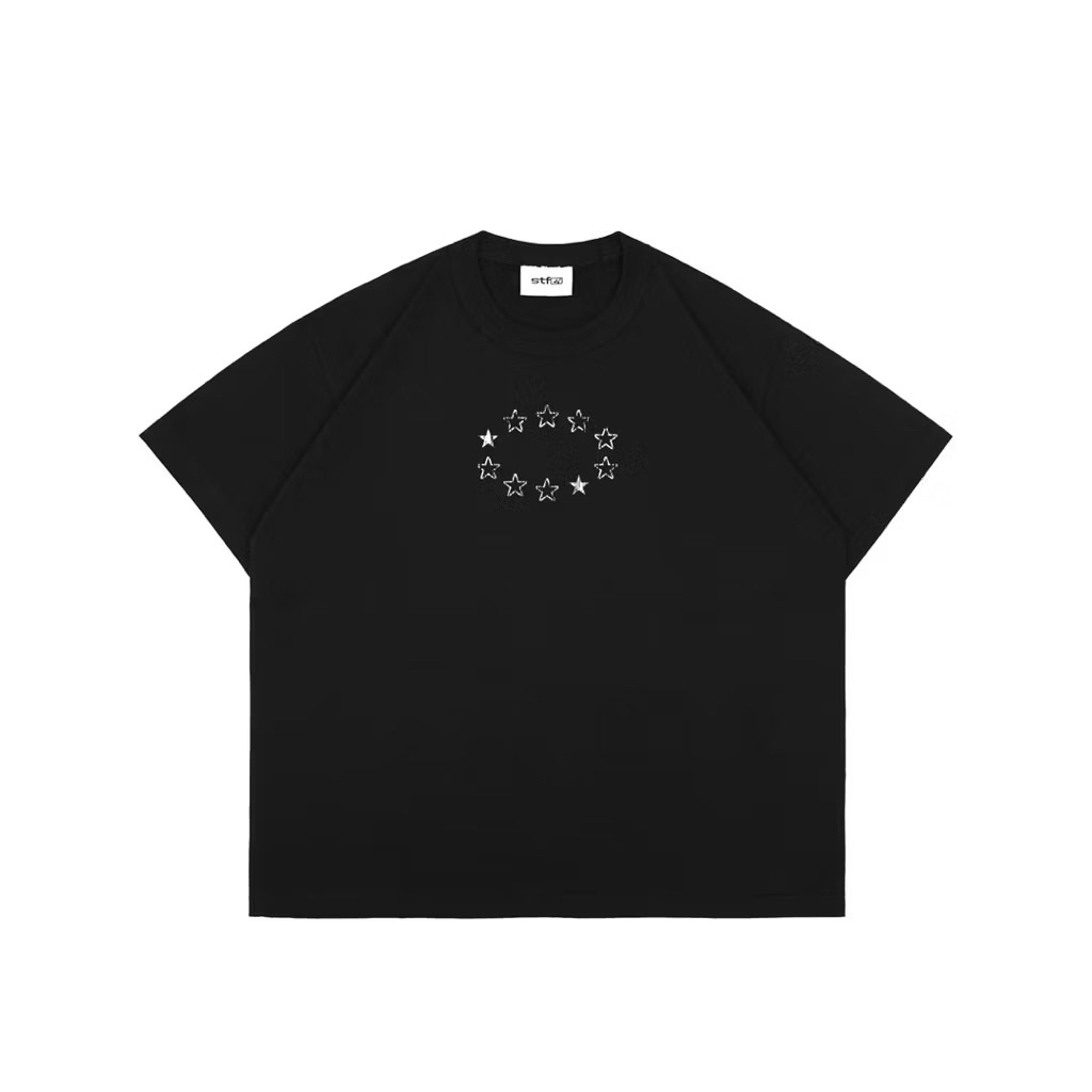 Jual Satisfaction Tshirt Heavyweight Fitted Tee STR Black Unisex ...