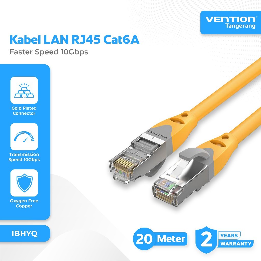 Jual VENTION IBHYQ Kabel LAN RJ45 Cat6A UTP Gigabit Ethernet UTP 10Gbps ...