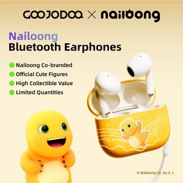 GOOJODOQ J201 Earphone Bluetooth TWS A6 Pro Earphone Nirkabel Headset Bluetooth 5.3 Earphones