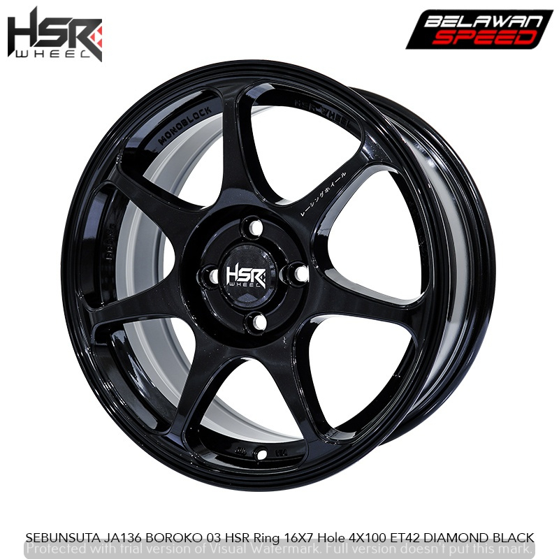 Jual velg mobil hsr sebunsuta Ring 16 R16 pcd 4X100 untuk mobilio freed ...