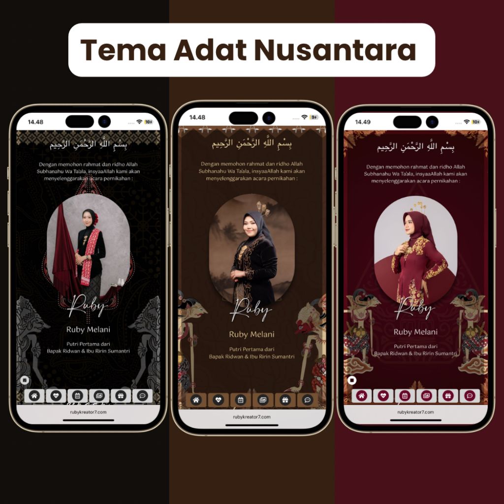 Undangan Digital Website Pernikahan, Tema Adat, Undangan Online, Undangan Link, Undangan Digital