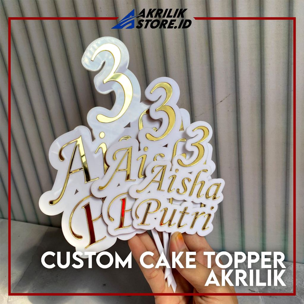 Jual Topper Custom Akrilik Timbul - Topper Ulangtahun Custom | Shopee ...