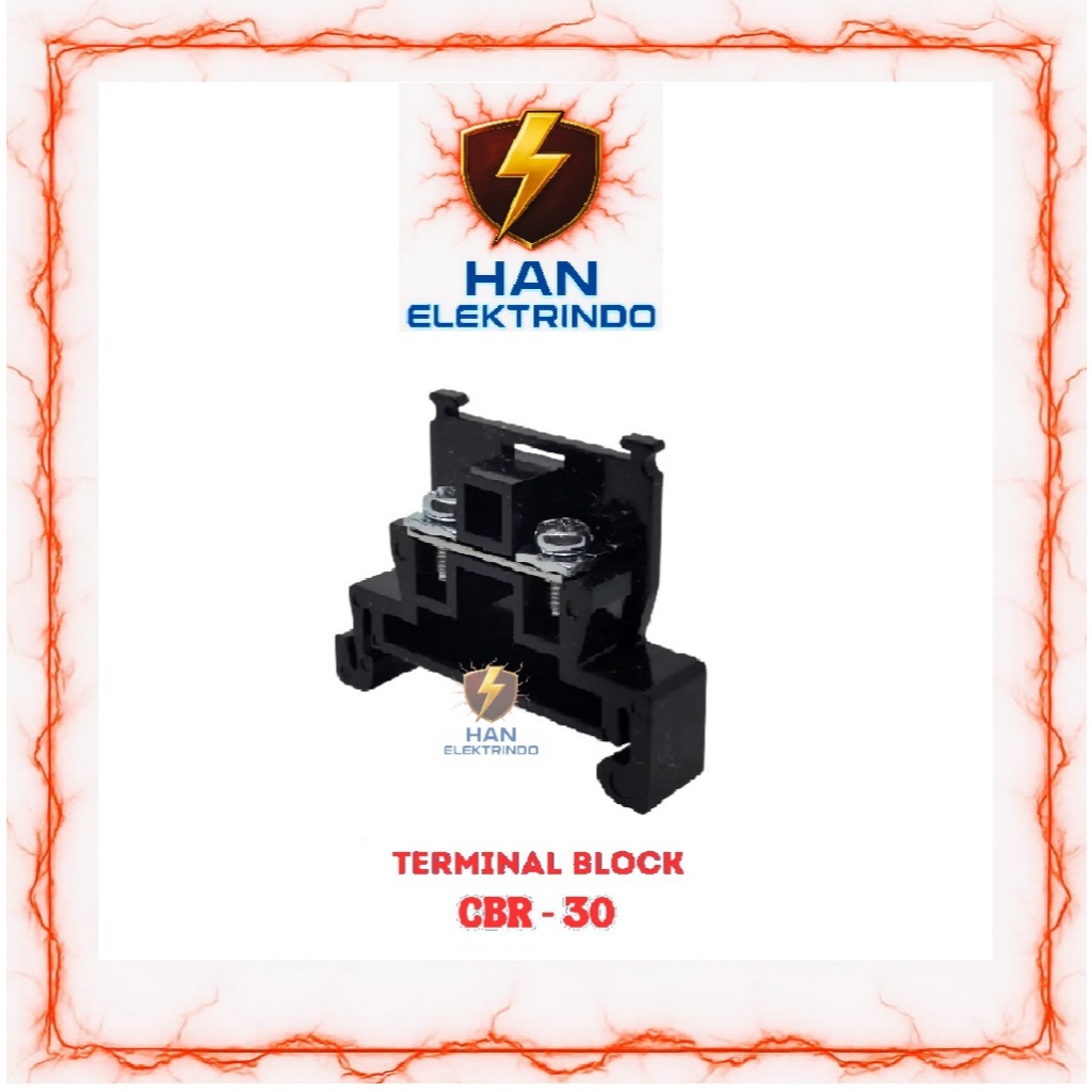 Jual Terminal Block CBR-30 30A Warna Hitam Din Rail | Shopee Indonesia