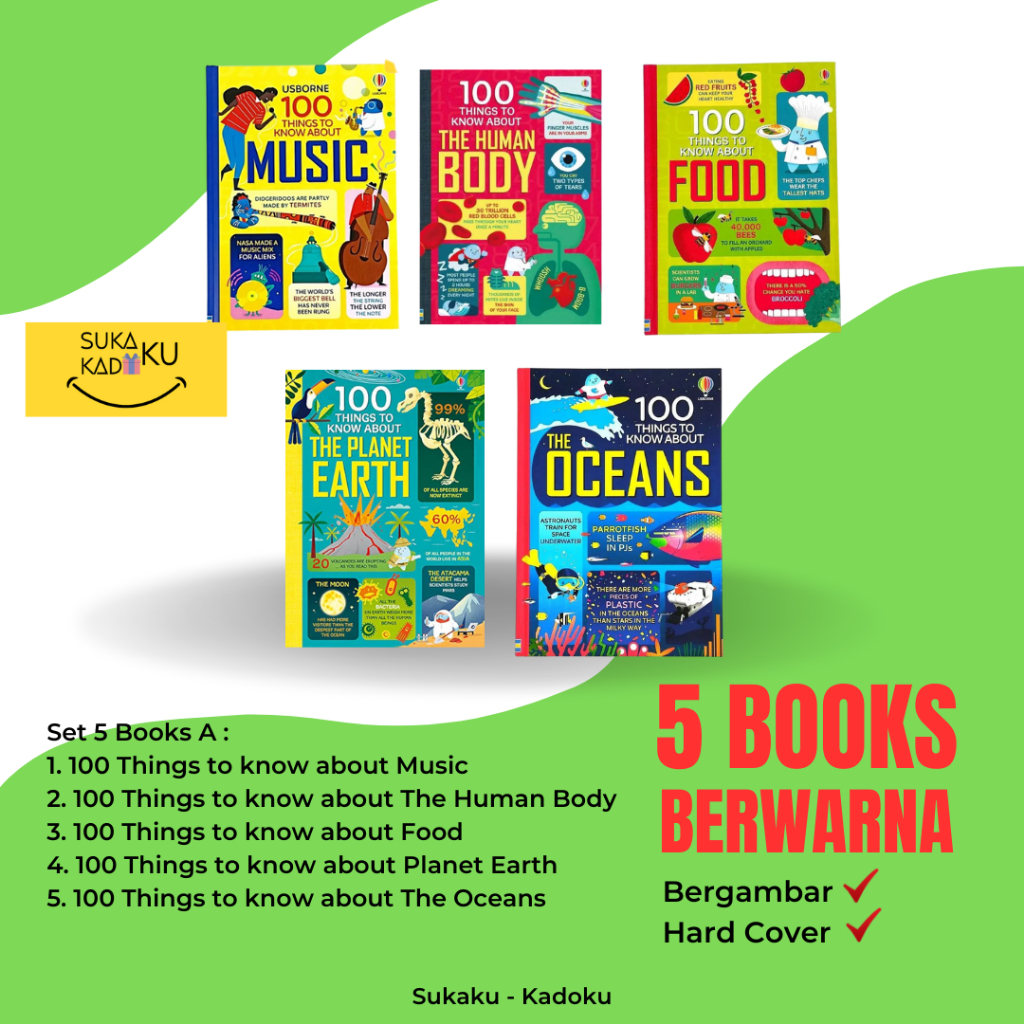 Jual USBORNE 100 Things to Know About Book Set Buku Edukasi Anak