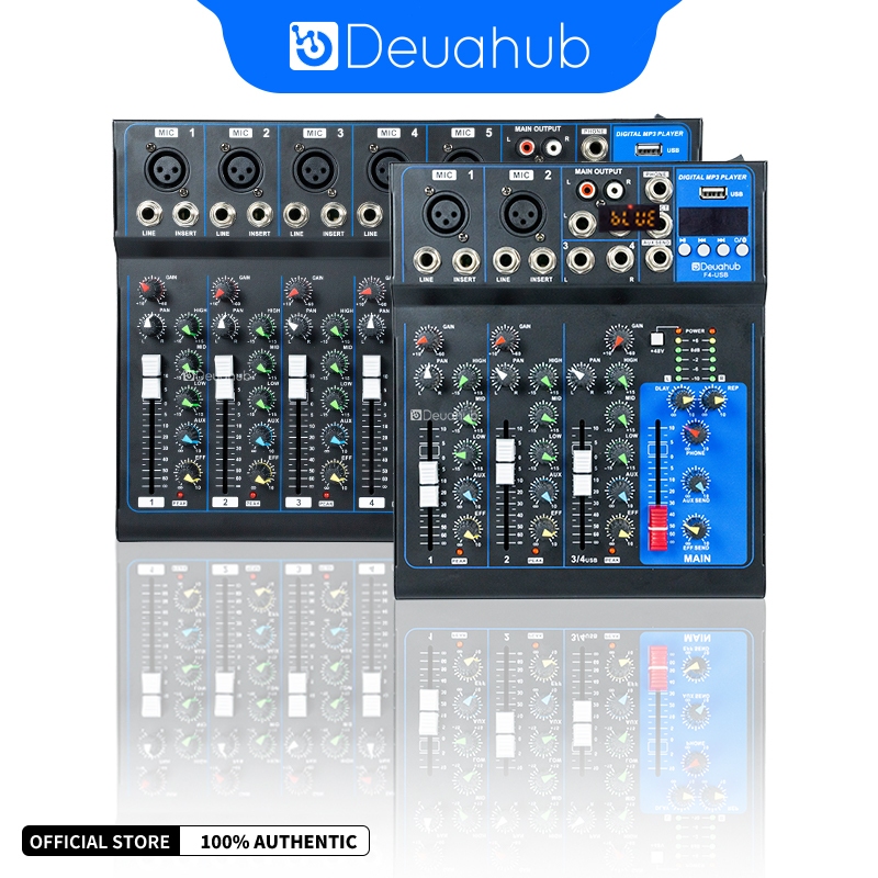 Jual Deuahub Audio Mixer Misker Audio F4/F7 DJ Mixer Audio 4/7-Channel ...