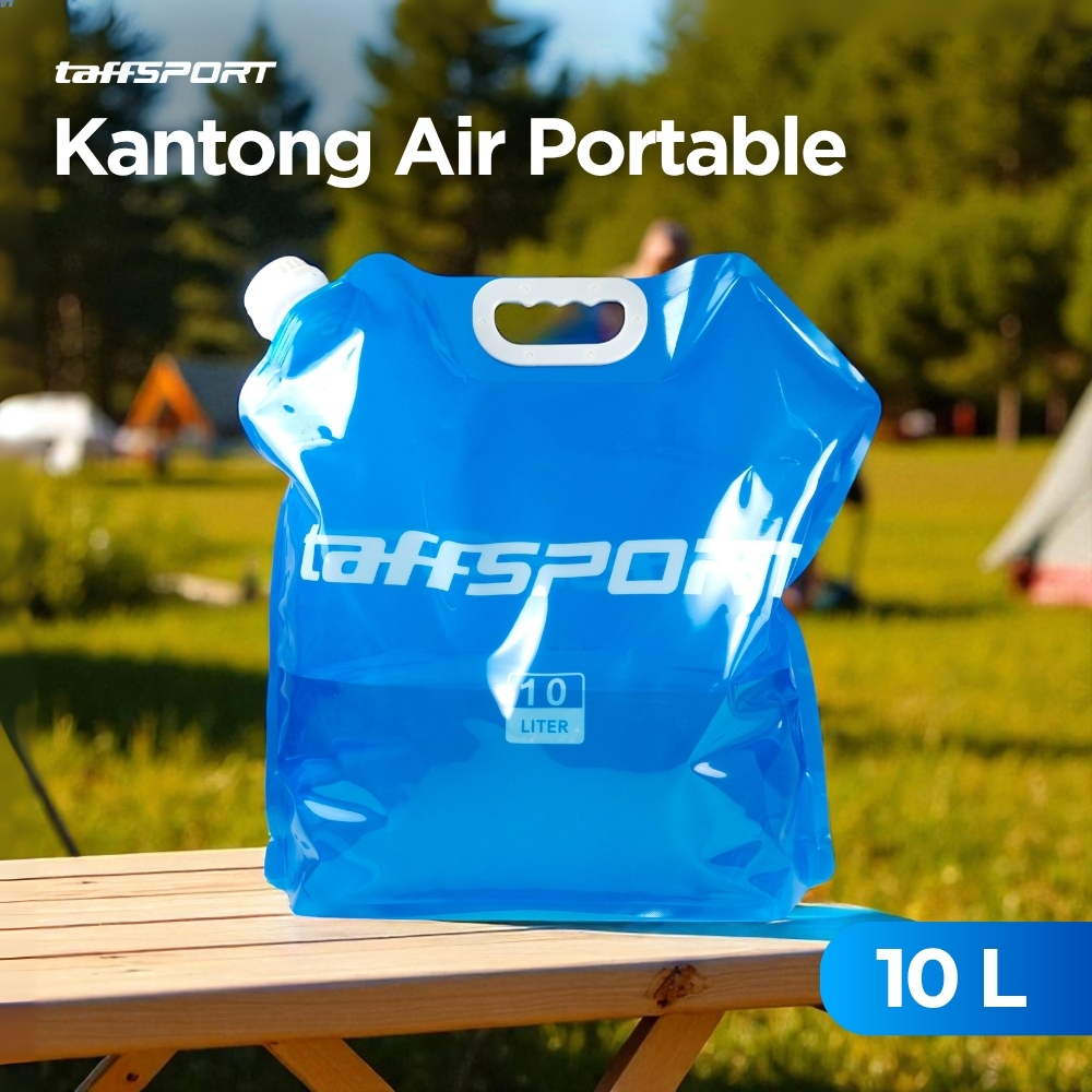 Kantong Air Minum Portable jerigen Lipat Camping Water Storage 10L 5L Blue TAFFSPORT Air zamzam